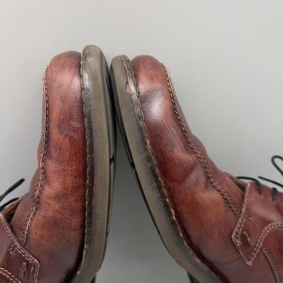 ECCO Shoes Mens Size 43 Brown Leather Apron Toe Oxford Lace Up Shock Point main image 12
